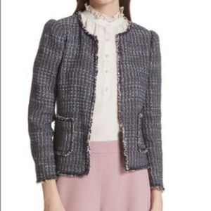 Rebecca Taylor confetti pink and navy blazer